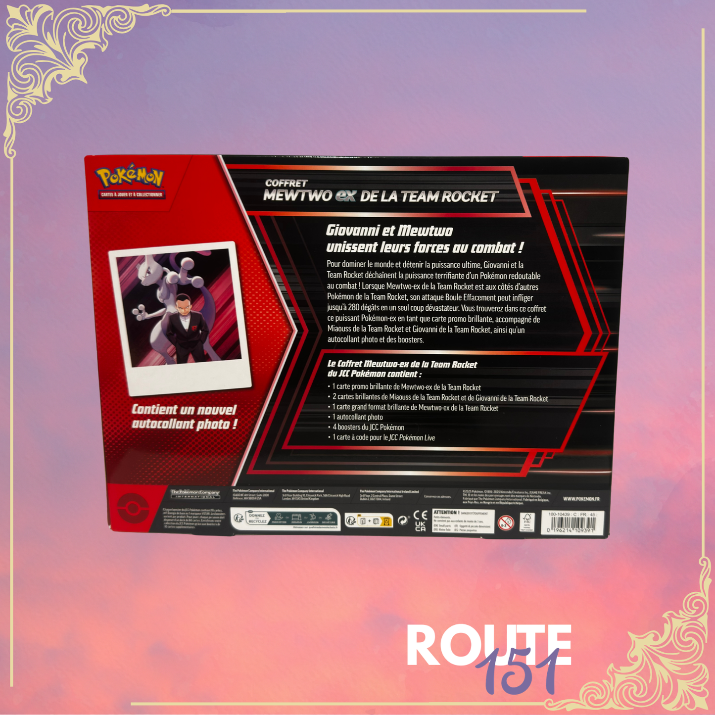 Coffret Pokémon Mewtwo-ex de la Team Rocket – Édition Juin 2025