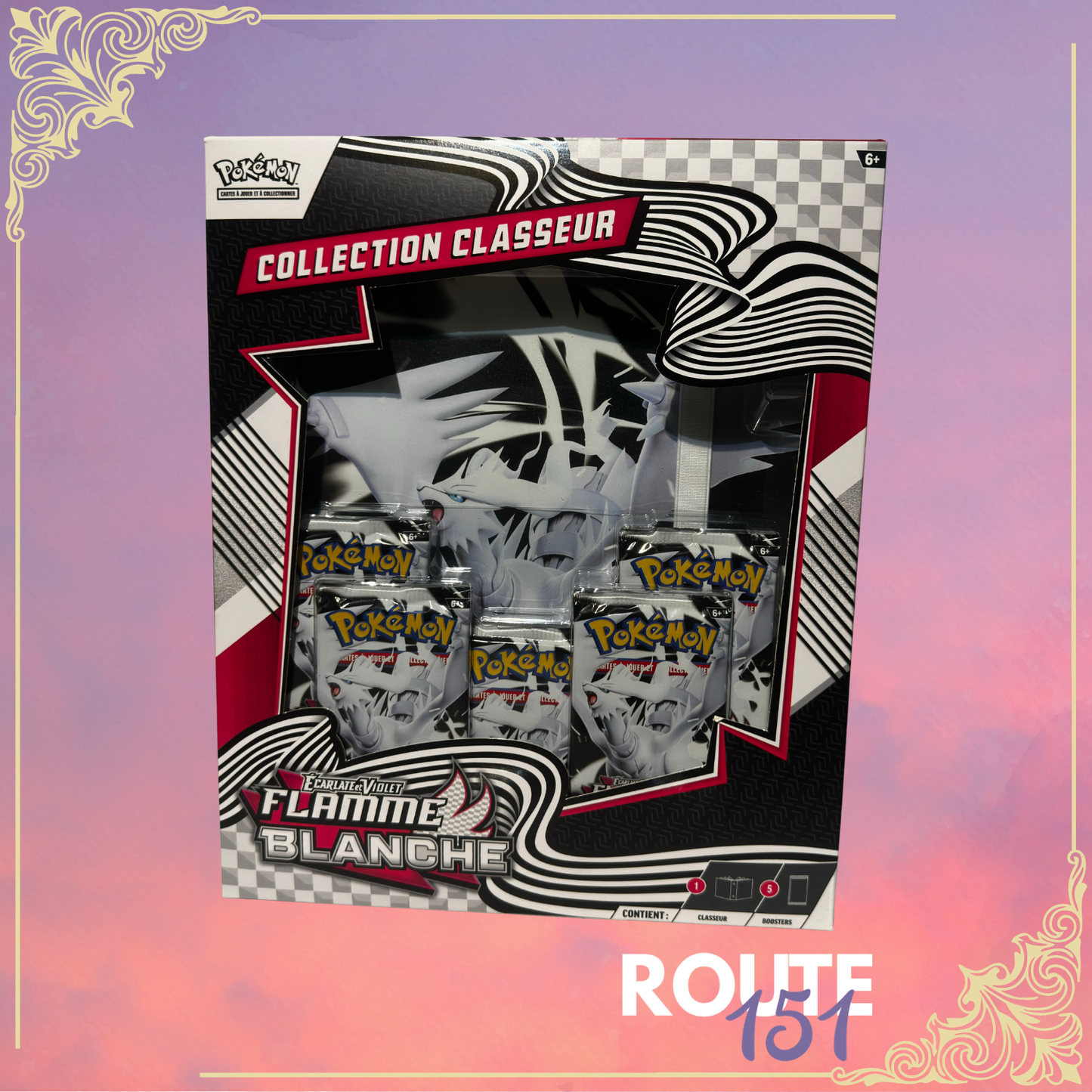 Coffret 5 Boosters - EV10.5 Ecarlate et Violet - Flamme Blanche - Collection Classeur