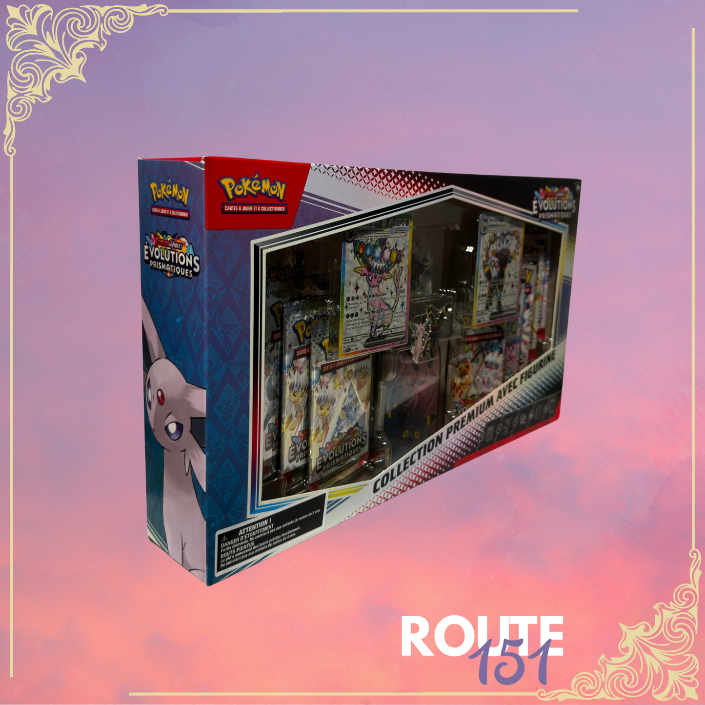 Coffret Pokémon Collection Premium avec Figurine – Évolutions Prismatiques (EV8.5)