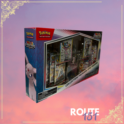 Coffret Pokémon Collection Premium avec Figurine – Évolutions Prismatiques (EV8.5)