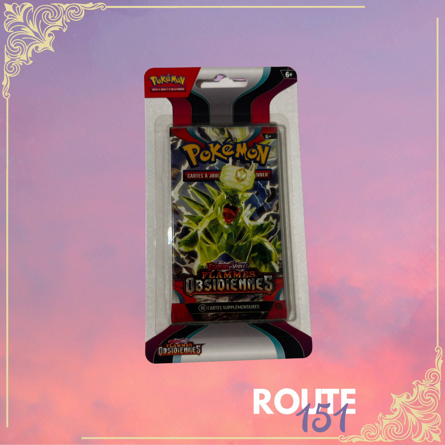 Blister flammes obsidienne