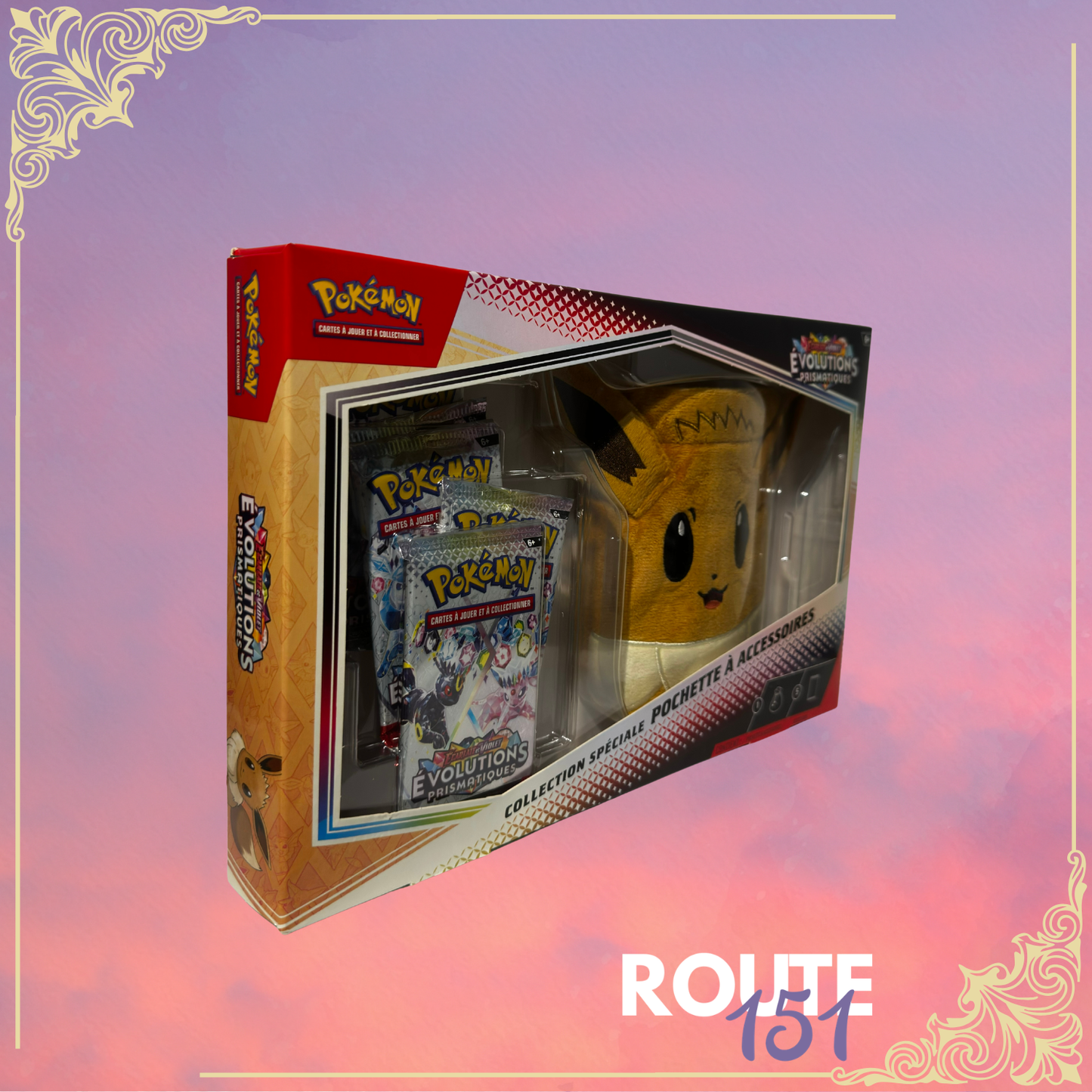 Coffret EV8.5 Pochette Évoli + 5 Boosters Évolutions Prismatiques