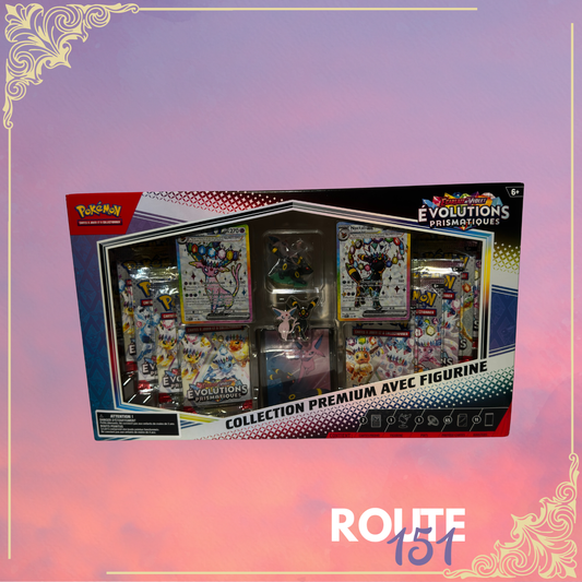 Coffret Pokémon Collection Premium avec Figurine – Évolutions Prismatiques (EV8.5)