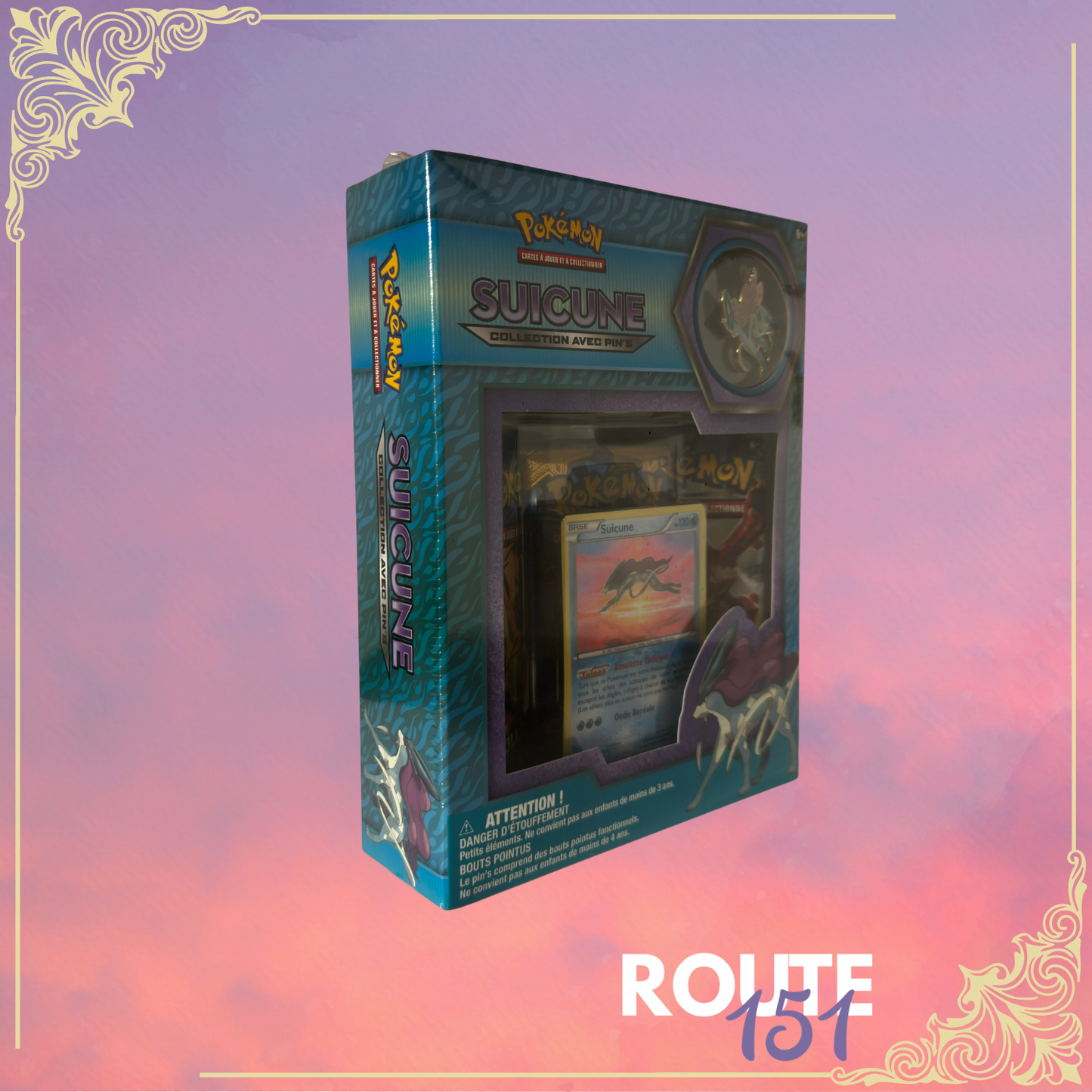 Coffret 3 Boosters - SUICUNE Collection avec Pin's