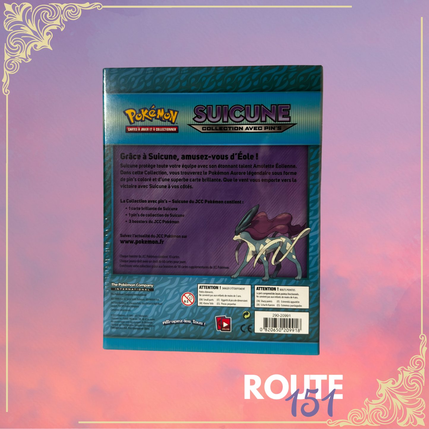 Coffret 3 Boosters - SUICUNE Collection avec Pin's