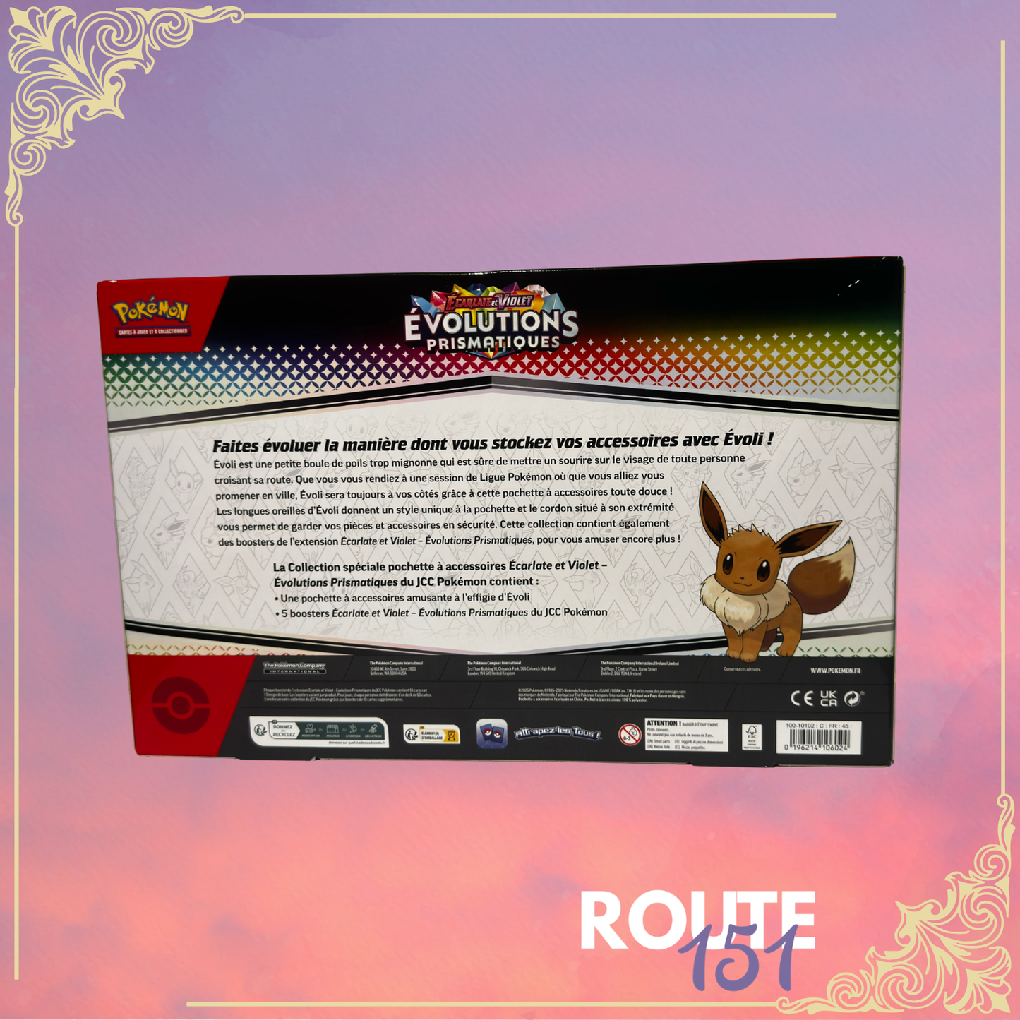 Coffret EV8.5 Pochette Évoli + 5 Boosters Évolutions Prismatiques