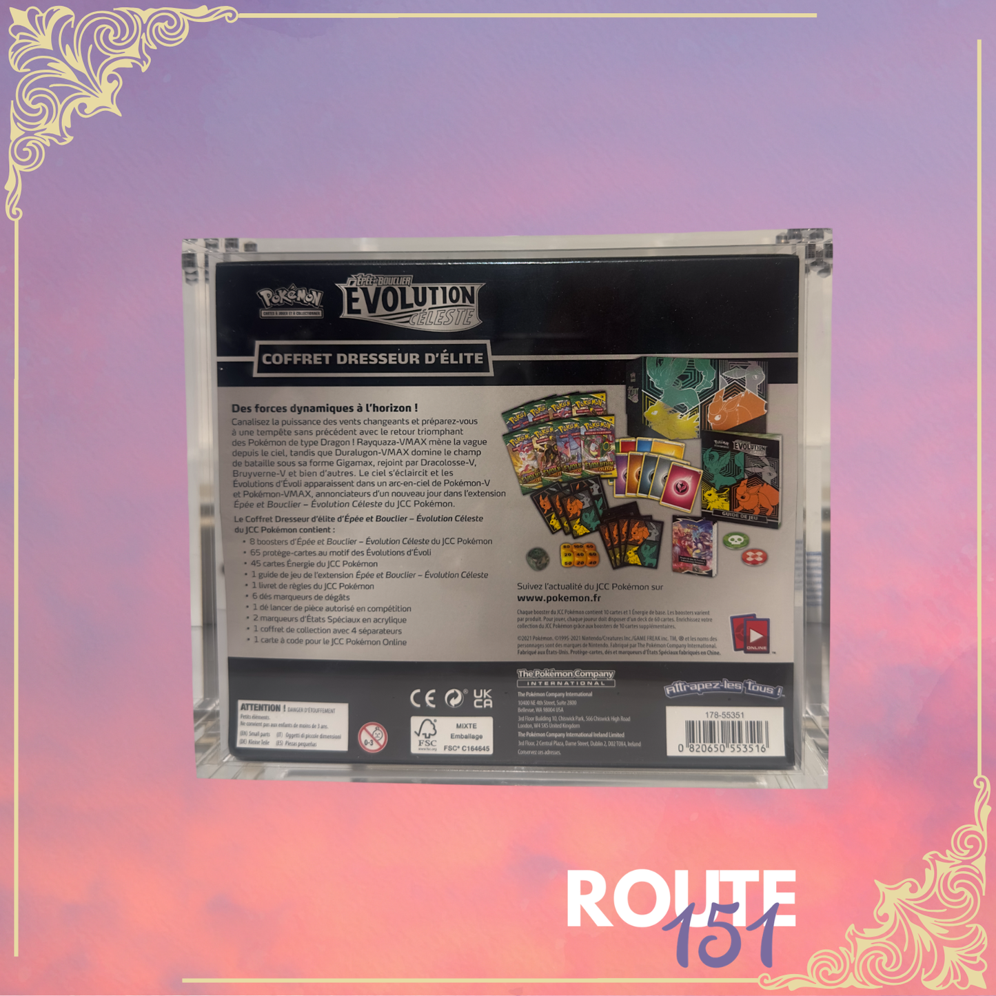 ETB Pokémon Coffret Dresseur D'Elite Evolution Celeste EB07 + acrylique